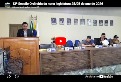 13ª  Sessão Ordinária da nona legislatura 25/05 do ano de 2026