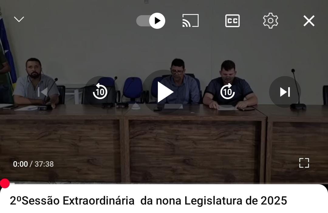 2⁰ Sessão Extraordinária da Nona Legislatura de 2025