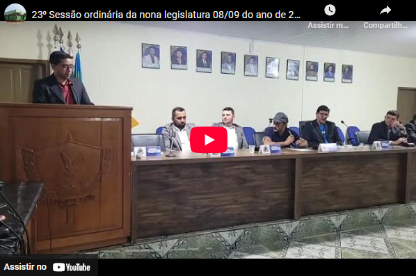 23⁰ Sessão ordinária da nona legislatura 08/09 do ano de 2025