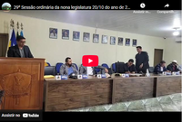 29ª Sessão ordinária  da nona legislatura  20/10 do ano de 2025