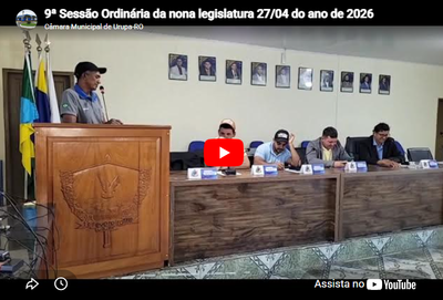 9ª Sessão Ordinária da nona legislatura 27/04 do ano de 2026