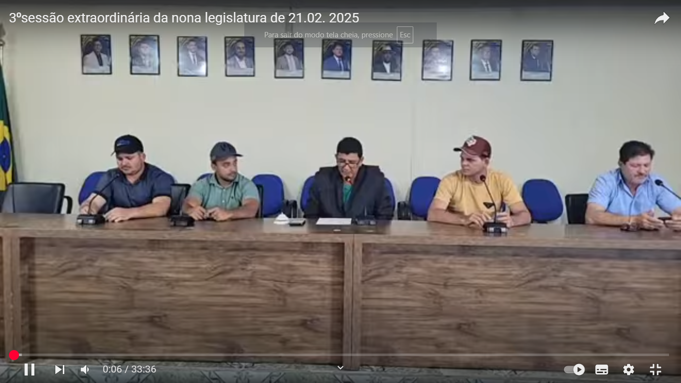 "A ata completa da Sessão 3⁰ extraordinária  da nona legislatura de 21.02. 2025"