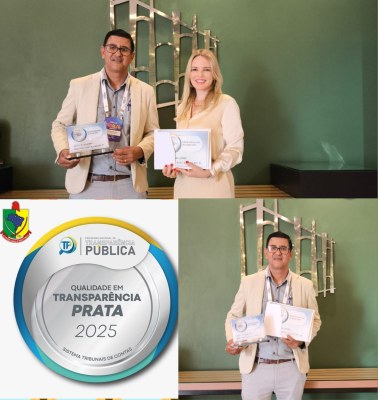 A Câmara Municipal de Urupá recebeu em 2025 o Certificado de Qualidade – Categoria Prata em Transparência Pública