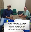 Hoje recebemos na câmara municipal a visita do ex-vereador GILMAR GUSMÃO Hoje recebemos na câmara municipal a visita do ex-vereador GILMAR GUSMÃO