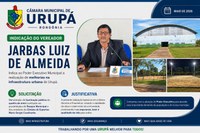 indicação emitida pela Câmara Municipal de Urupá, do vereador Jarbas Luiz de Almeida