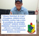 Hoje recebemos a visita do presidente da associação "AGRIFAM " Gerson Soares Ferreira Hoje recebemos a visita do presidente da associação "AGRIFAM " Gerson Soares Ferreira